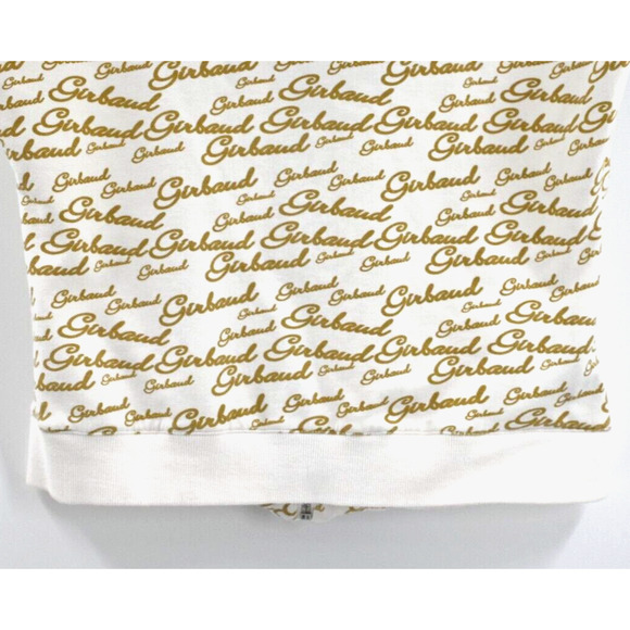 Le Jean de Marithe Francois Girbaud Sleeveless Hoodie Large White‎ Gold Logo - Picture 9 of 15